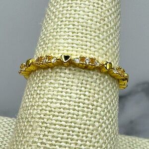 Dainty Gold Half Eternity Band